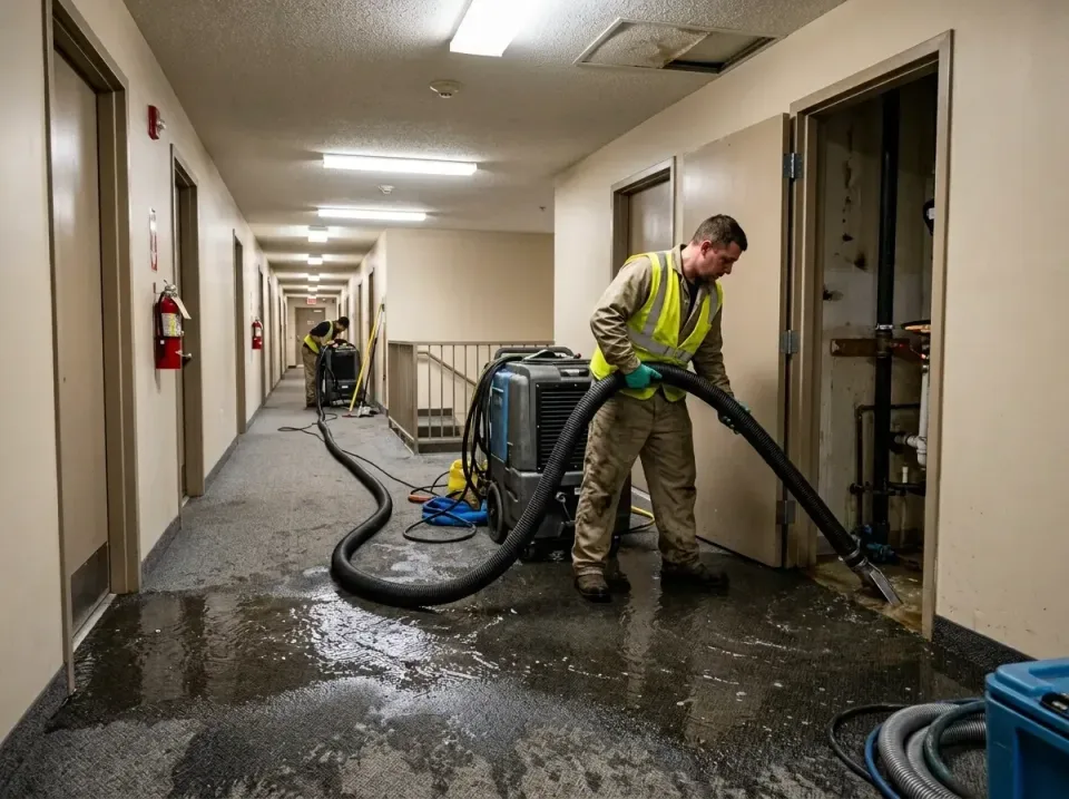 multi-unit-apartment-hallway-f-005 — frequently asked questions, Emergency Burst Pipe Water Extraction & Removal in Cedarvil…